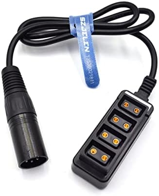 Szjelen xlr 4pin macho a 4 portas ptap dtap fêmea adaptador feminino splitter para monitor de câmera