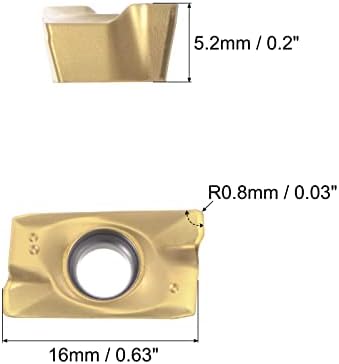 uxcell carboneto giro inserções APMT1604PDER-XM CNC Torno de substituição indexível K21 Turning Tool Amarelo