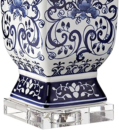 Barnes e Ivy Iris Iris vintage Lâmpada de mesa de estilo chinesa asiático 28 Porcelana alta Jarro floral azul Genebra Decoração