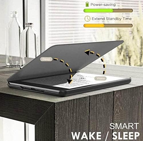 Caixa Slimshell para 6 Kindle - Flores amarelas florescentes Imprima a capa de proteção leve com sono/despertar automático