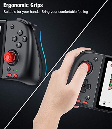 Kydlan Switch Controller do Kydlan JoyCon para Nintendo Switch JoyCon com turbo, função de movimento, substituição para o controlador de comutação nintendo JoyCon, Big Grip Switch Remote for JoyCon