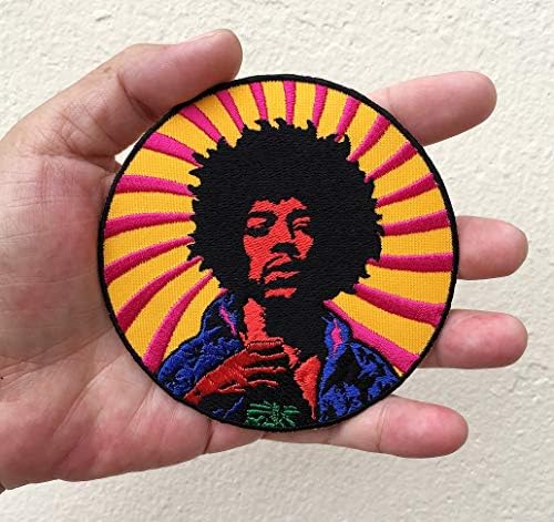 A banda de rock Patches Hendrix inspirou ferro bordado em esgoto Patch Patch Woodstock Música Sixties Music Rockstar Applique