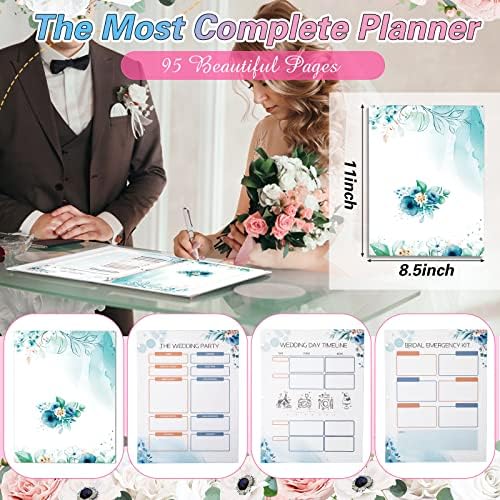 Livro e Organizador do Planejador de Casamentos para o Kit de Flores da Noiva com adesivos Bookmarks Gift Box Future