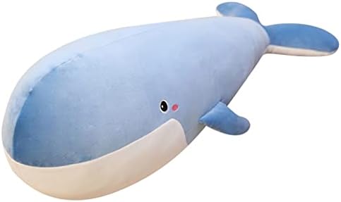 Miquanggo Puppets Puppets Simulação Golfinho de Baleia Plush Plush Plush Toy Aquário Aquário Breia Baleia Almofada Infantil Day Day Day Cor: Azul, Tamanho: 100cm