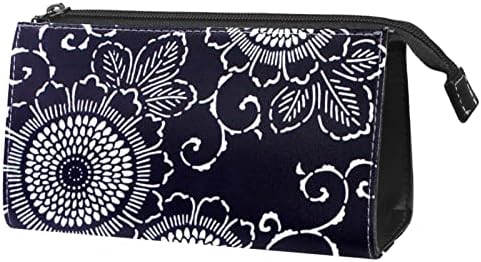 Tbouobt Cosmetic Travel Bags, maquiagem, bolsa de maquiagem para produtos de higiene pessoal, Floral vintage cinza étnico