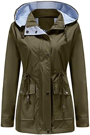 PRDECEXLU BINRIMY BRINHURY OLL Capuz de jaqueta de manga comprida para mulheres casuais de bolso confortável com cor de vento