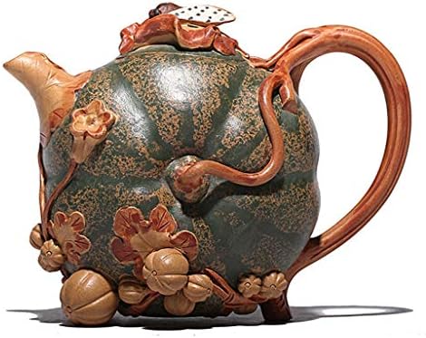 Wionc Creativity Pumpkin BEAPOT Handmade Purple Chinese Style Tea Clay Kettle Cerimônia suprimentos Melhor presente