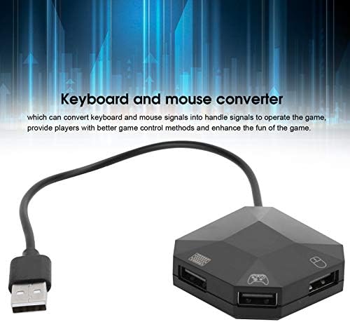 GARSENTX Teclado e conversor de mouse, teclado e adaptador de mouse, plataforma de suporte de suporte, compatível com várias plataformas