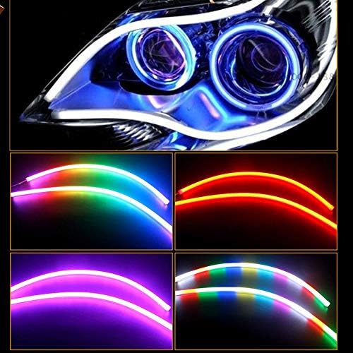Tiras de LED do farol do carro, Ledcare de 24 polegadas Luzes de tira LED do carro com perseguição DreamColor, LED