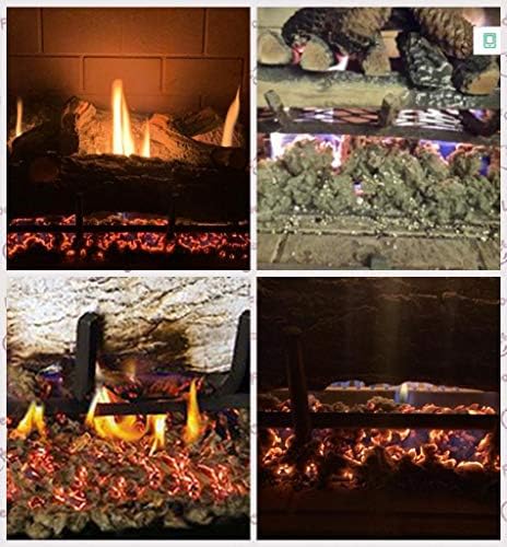 Zbxfcsh brasas brilhantes lã de rocha misturada com vermiculita para conjuntos de troncos de gás ventilados, inserções, lareiras, fogueiras