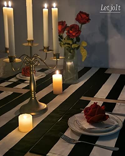 Letjolt listrado Placemats Conjunto de 4 festas de casamento Beetlejuice Placemats Mesa de jantar Coloque tapetes para