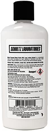 Schultz Laboratories Metal Polish com selante duradouro, 12 Fl Oz é um mais limpo, polir e protetor em um. Remove a oxidação e descoloração