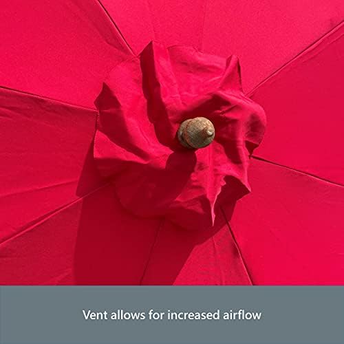 Formosa cobre 9ft 8 costelas de guarda -chuva de guarda -chuva apenas com valance marginal para decoração ao ar livre, entretenimento e beira da piscina
