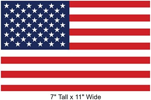 Produtos SecurePro - GRANDE STAGN RETANGLULAR AMERICANO DE ESTADOS UNIDOS 7 x 11 Estados Unidos adesivos de bandeira americana; Super