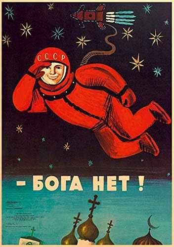 Xtvin Soviet Space Astronauta Decoração de Pôster Vintage