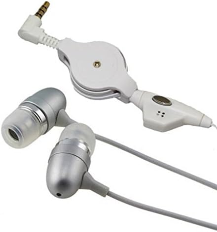 Fones de ouvido retráteis com fio fones de ouvido sem -free do microfone de 3,5 mm de fones de ouvido compatíveis com o Samsung Galaxy