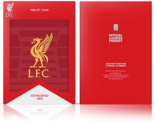 Projetos de capa principal licenciados oficialmente Liverpool Football Club Red Crest & Liver Bird Patterns Put Leather Livro Carteira Capa Compatível com Apple iPad Pro 10.5