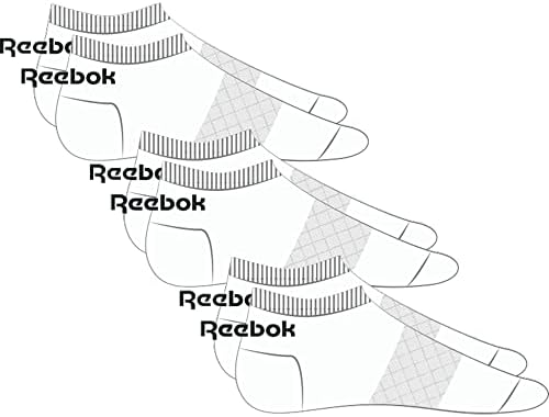 Reebok unissex meias executando o núcleo ativo de baixo corte 3 pares esportes atléticos novos