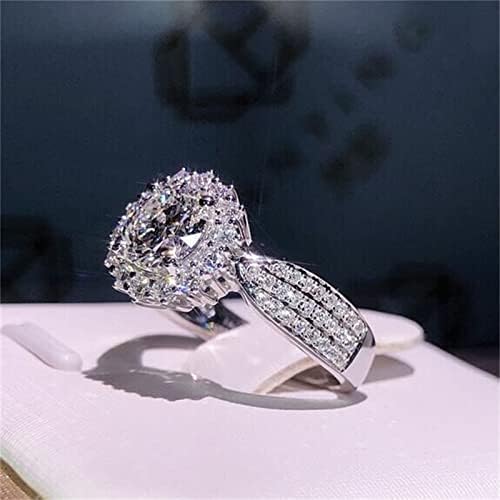 2023 Novo presente Jóias femininas Pedra White Ring Rings de noivado de casamento Anel de arco