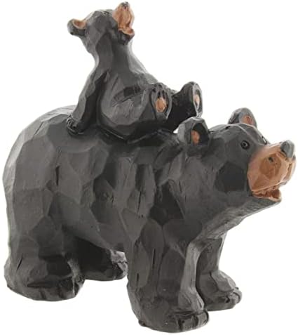 Slifka Resina Piggy traseiro urso Cub Cub de madeira esculpida à mão
