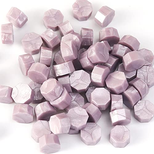 Minchas de vedação de cera, Wasole 200 peças Lilac Purple Selating Wex Beads para carimbo de vedação de cera, ótimo para cartas e certificados,