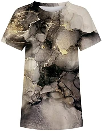 Camiseta de blusa de pescoço para o outono de verão para mulheres de manga curta 2023 roupas de algodão da moda TD TD