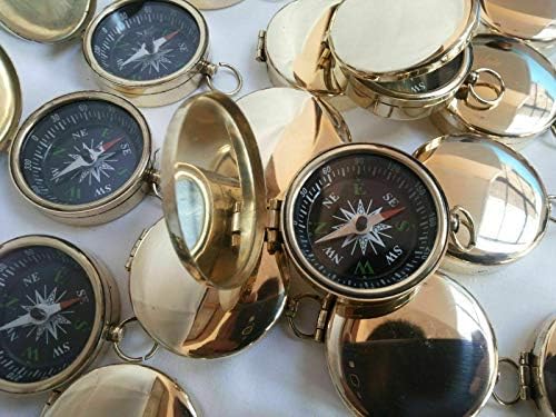 Brass Náutica Bolso Compass Collectible Pocket Compass lote de 50 PCs