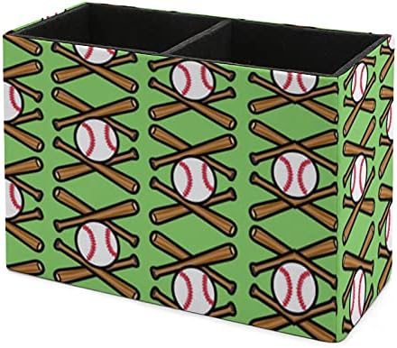 Nudquio Baseball Padrão PU PU CAIXO LAVELY LETRO REMOTO Organizador da caixa de contêiner para escritório em casa