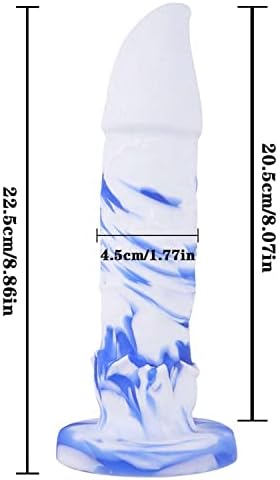 Dildo colorido monstro com poderoso copo de sucção de 8,86 polegadas realista de silicone líquido de silicone para