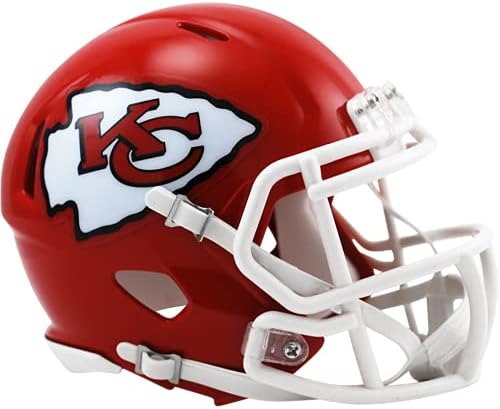 Riddell Unissex Revolução adulta Riddell NFL Kansas City Speed ​​Mini Capacete, cor da equipe, Tamanho One Tamanho dos EUA