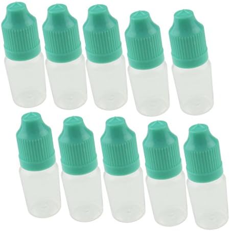 Garrafa de conta -gotas de plástico, 5 ml de garrafas de gota líquido transparente de 5 ml com tampa à prova de crianças,