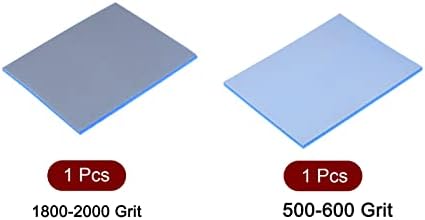 Conjunto de blocos de esponja de lixagem UXCELL, 500-600 GRIT 140mm x 112mm x 5mm, 1800-2000 grão 138 mm x 114 mm x 4mm
