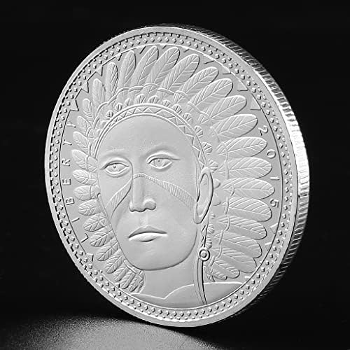 Moeda comemorativa norte-americana moeda indiana moeda de prata Totem crença águia águia comemorativa moeda micro-relevo moeda de prata moeda estrangeira moeda banhada a prata