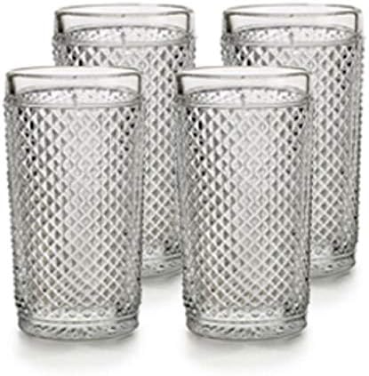 Vista Alegre Bicos Beverage/Hiball/Tumbler Glass, Conjunto de 4,