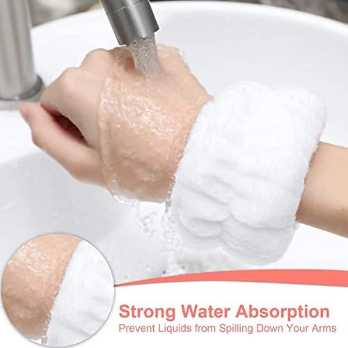 4Pairs Spa Washband Microfiber Wash Band Washing Washing Face absorvente Wrist SweatBand