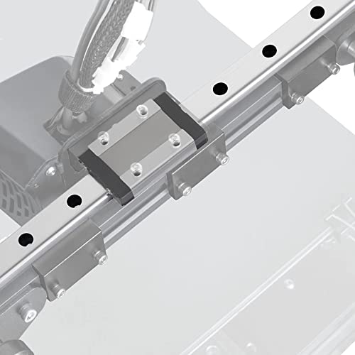 Guia de trilho linear de 300 mm de 300 mm com bloco de carruagem preto de aço inoxidável MGN7H para impressora 3D CNC XYZ DIY Máquina