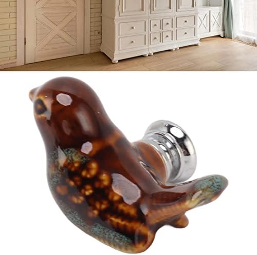 Gabinete dos armários, aparência fofa de gaveta em casa, alça de leopardo cerâmico para cômodas para casa