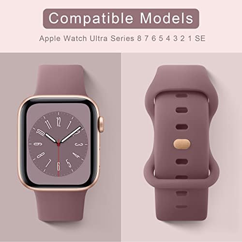 Bandas de silicone líquido compatíveis com banda de relógio Apple 38mm 40mm 41mm 42mm 44mm 45mm 49mm, pulseiras à prova d'água macia