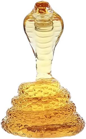 Garrafa de vinho artesanal em forma de cobra King Hhorb King, 500/1000mlhhigh Borossilicate Whisky Decanter, Decanter de cobra para licor, uísque, bourbon, vodka, 500ml