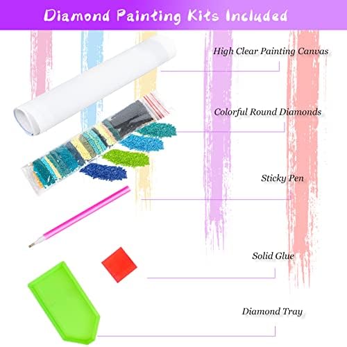 DIY 5D Diamond Painting Kits White Angel Wing Drill Full Round Diamond Art Paint by Number Kits para ponto de cristal para iniciantes para decoração de parede 30x40cm