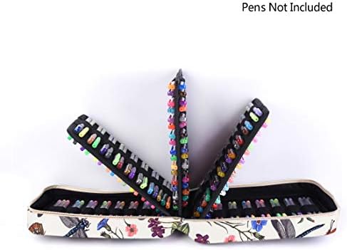 Slot de caixa de lápis Qianshan - detém 202 lápis de cor ou 136 canetas de gel com fechamento de zíper - organizador de