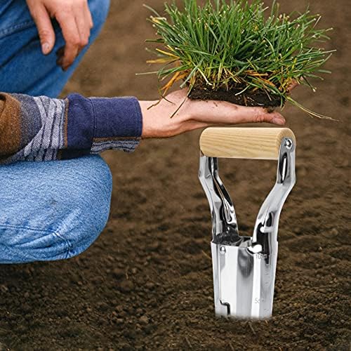 Happyyami Garden Bulbo Planter Planting Bulbos Ferramentas de aço inoxidável Liberação automática do solo para cavar/reabastecer