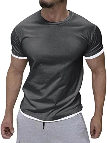 AULEMEN Mens casual Henley T camisetas