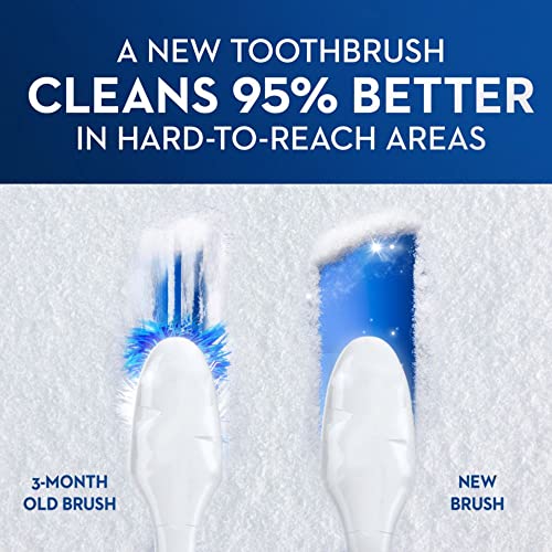 Escrores de dentes limpas e saudáveis ​​oral-B, cerdas médias, 6 contagem