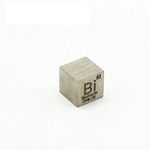 10 mm Bismuth Metal Cube 99,99% Puro para elementos Coleção Laboratório Material do experimento Hobbies Exibição de bloco de substâncias