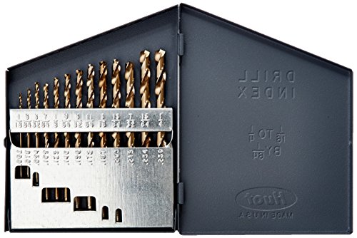 Kodiak Cutting Tools KCT120360 USA FEZ JOGBER LIMPE DROCH STILT, PESADO PESADO, PONTO DE DIPLAÇÃO, M42 Cobalto, acabamento de palha, 135 graus, 1/16-1/4 x 64ths Faixa de tamanho