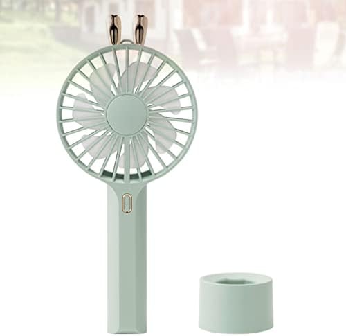 VICASKY FAN PORTÁVEL HANTAGEM FAN FAN HORTE Handheld Cartoon Mini Fan Portátil USB Fan Recarregável Fã de bolso pequeno Fan para mulheres, viagens, Fã de Fã do escritório de acampamento ao ar livre