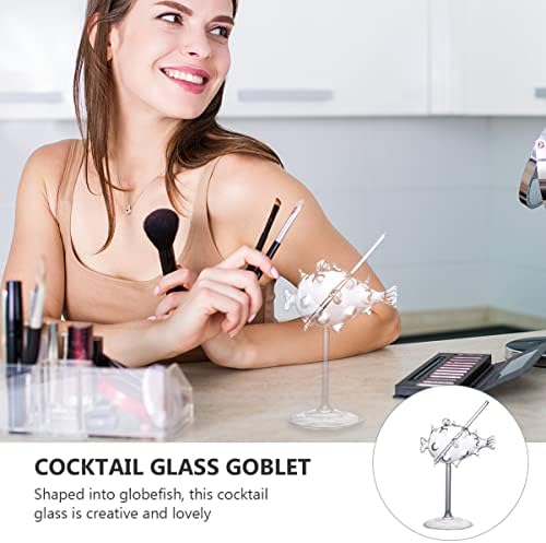 2pcs lindas copos palha, bebedeira de bobina usa goble cop cupê celebração ktv wine restaurante bebendo moldado- blowfisk whisky whisky cozinha copos de gelo- xícaras de novelas