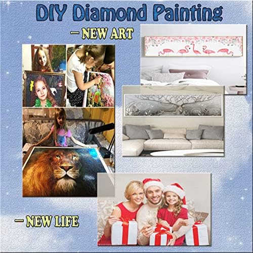 Kits de pintura de diamante para adultos, Blue Wave Diamond Art Kids Kids Beginner Diy 5D Paint by Numbers, Diamante de diamante