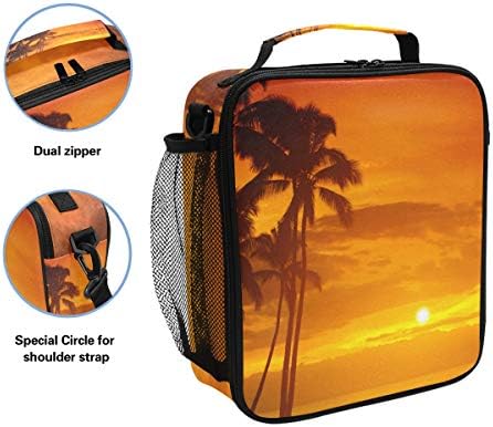 My Little Nest Isoller Cooler Square Tote Lunchag Saco Tropical Sunset Termal Work Picnic Food Organizer para homens